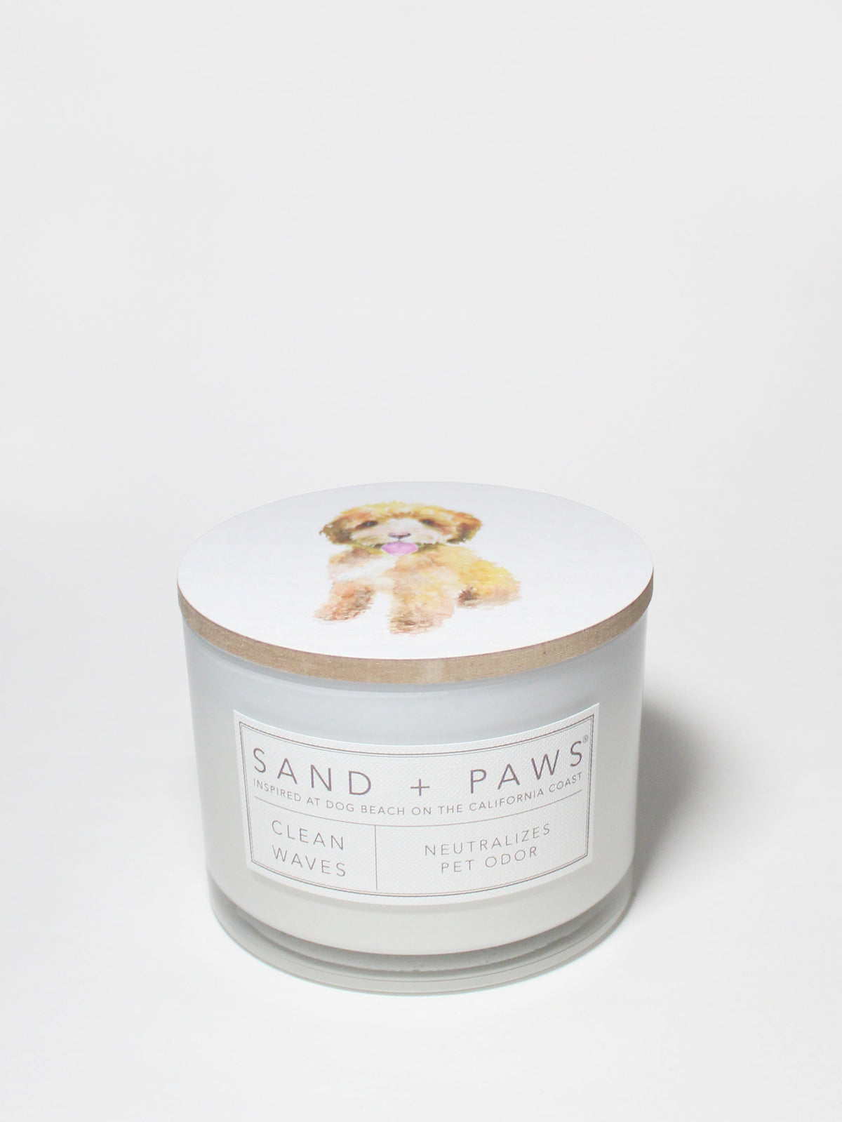 Sand + Paws Clean Waves Hand-poured 12 oz scented candle