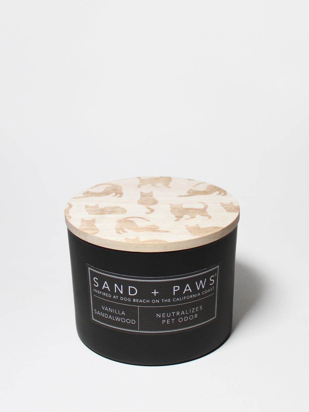 Sand + Paws Vanilla Sandalwood Hand-poured 12 oz scented candle