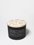 Sand + Paws Vanilla Sandalwood Hand-poured 12 oz scented candle