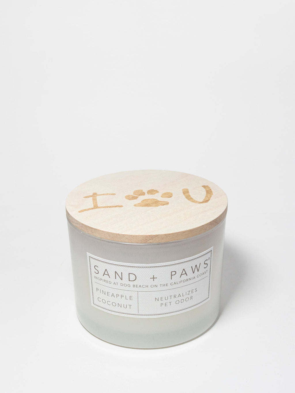 Sand + Paws Pineapple Coconut Hand-poured 12 oz scented candle