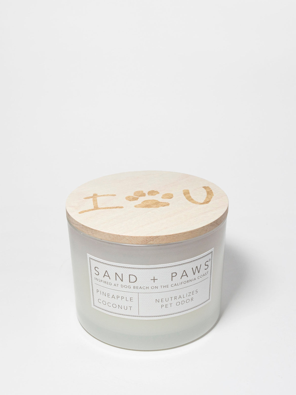 Sand + Paws Pineapple Coconut Hand-poured 12 oz scented candle