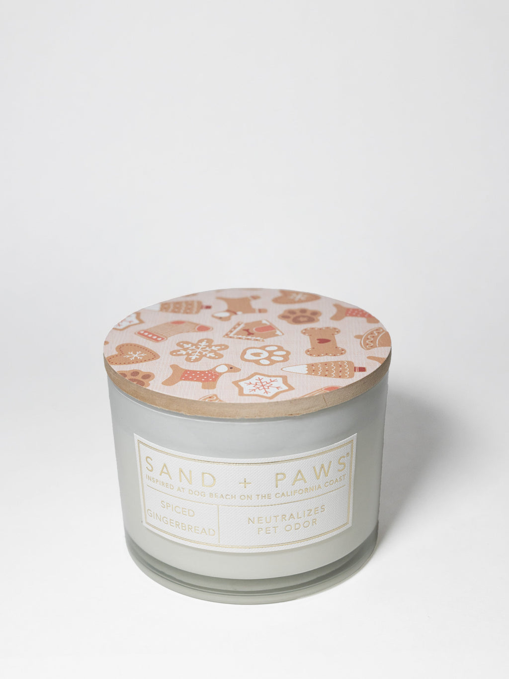 Sand + Paws Spiced Gingerbread Hand-poured 12 oz scented candle